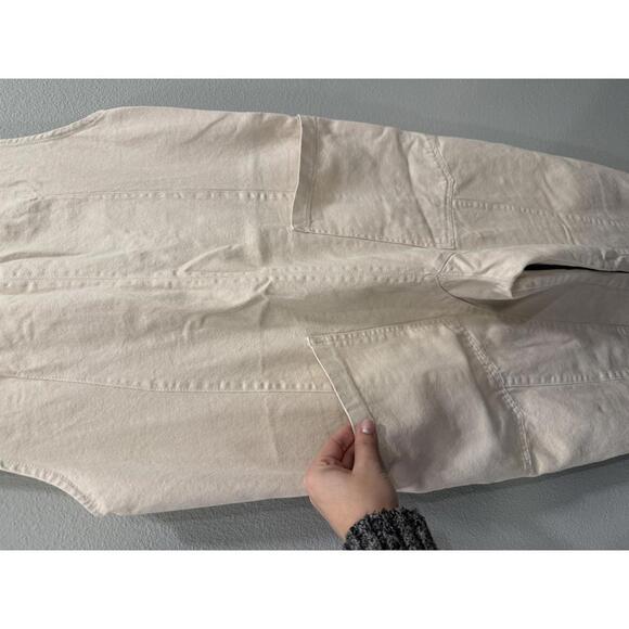 Free People High Roller Jumpsuit, Women's Medium, Cream Denim, NWOT - Picture 4 of 7